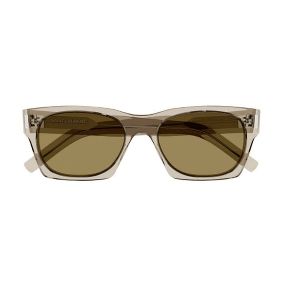 NEW SAINT LAURENT SL402 018 UNISEX SUNGLASSES BEIGE SQUARE SL 402 018 EYEWEAR - Picture 2 of 3